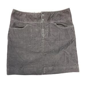 Athleta Womens Ridge Corduroy Mini A-Line Skirt Dusty Lavender 6 Ribbed Pockets